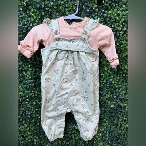 Daisy Fuentes Cream Jumpsuit with Delicate Floral Design